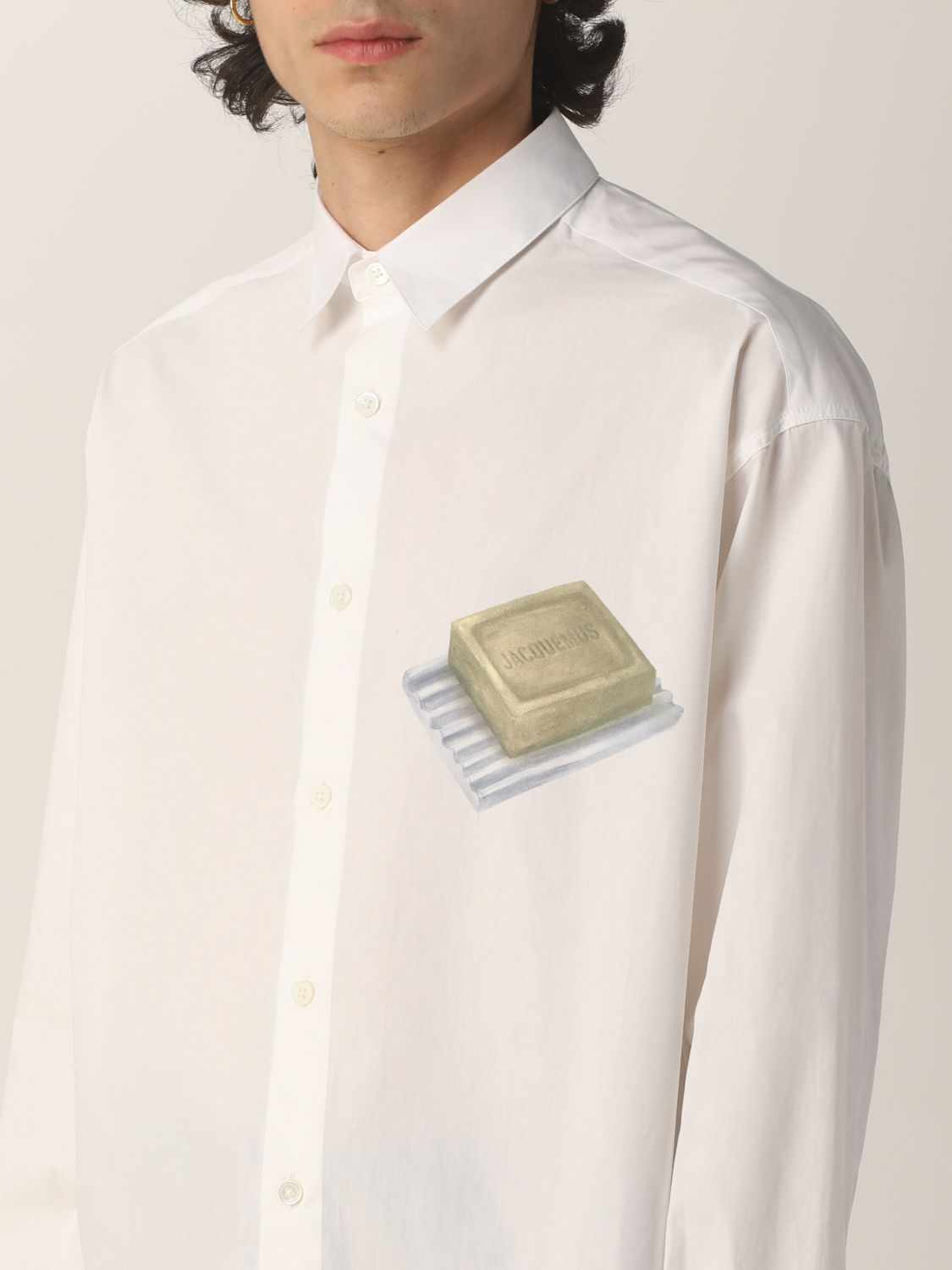 Рубашка Jacquemus: Рубашка Мужское Jacquemus белый 3