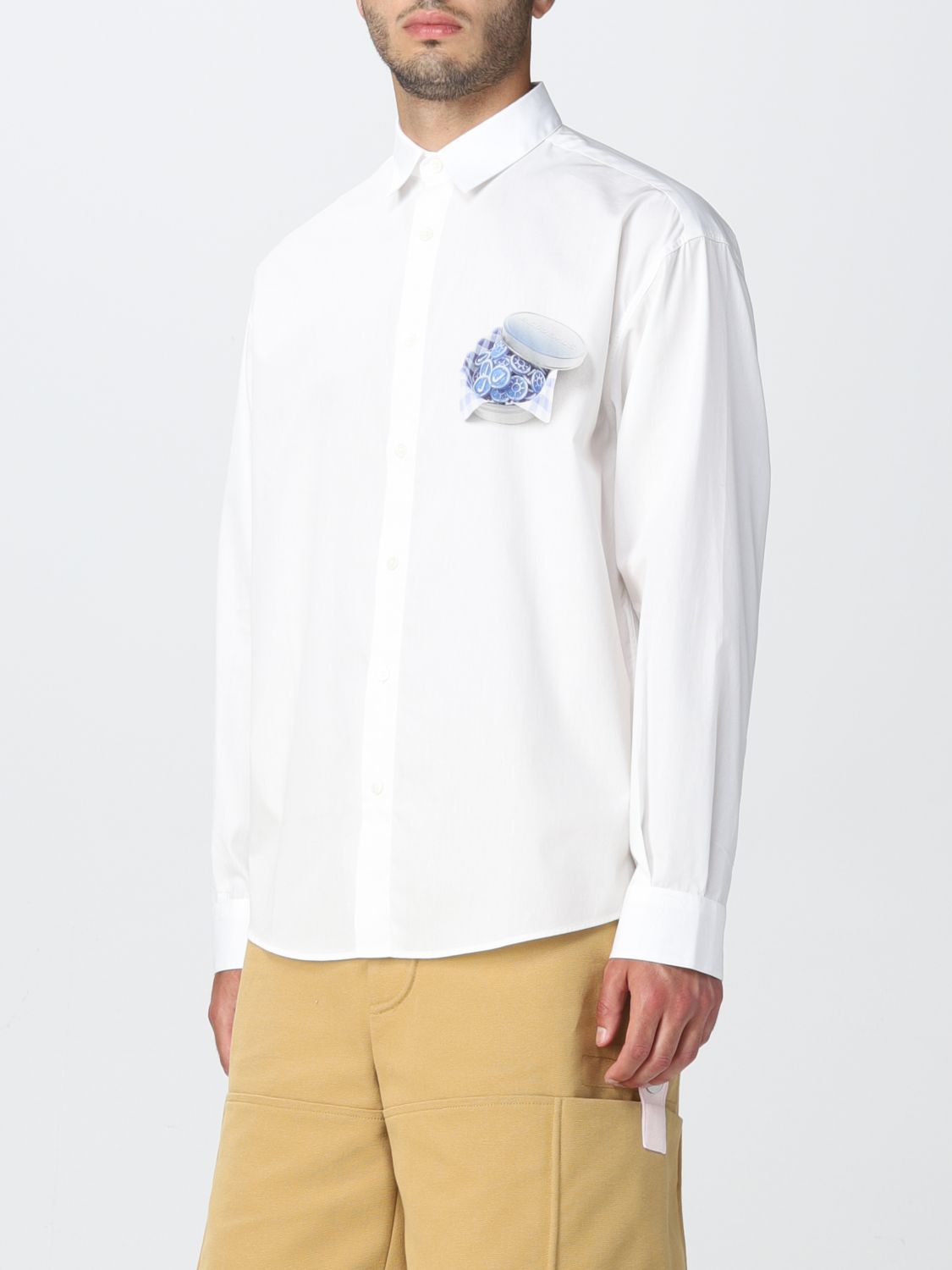 Рубашка Jacquemus: Рубашка Мужское Jacquemus белый 1 4