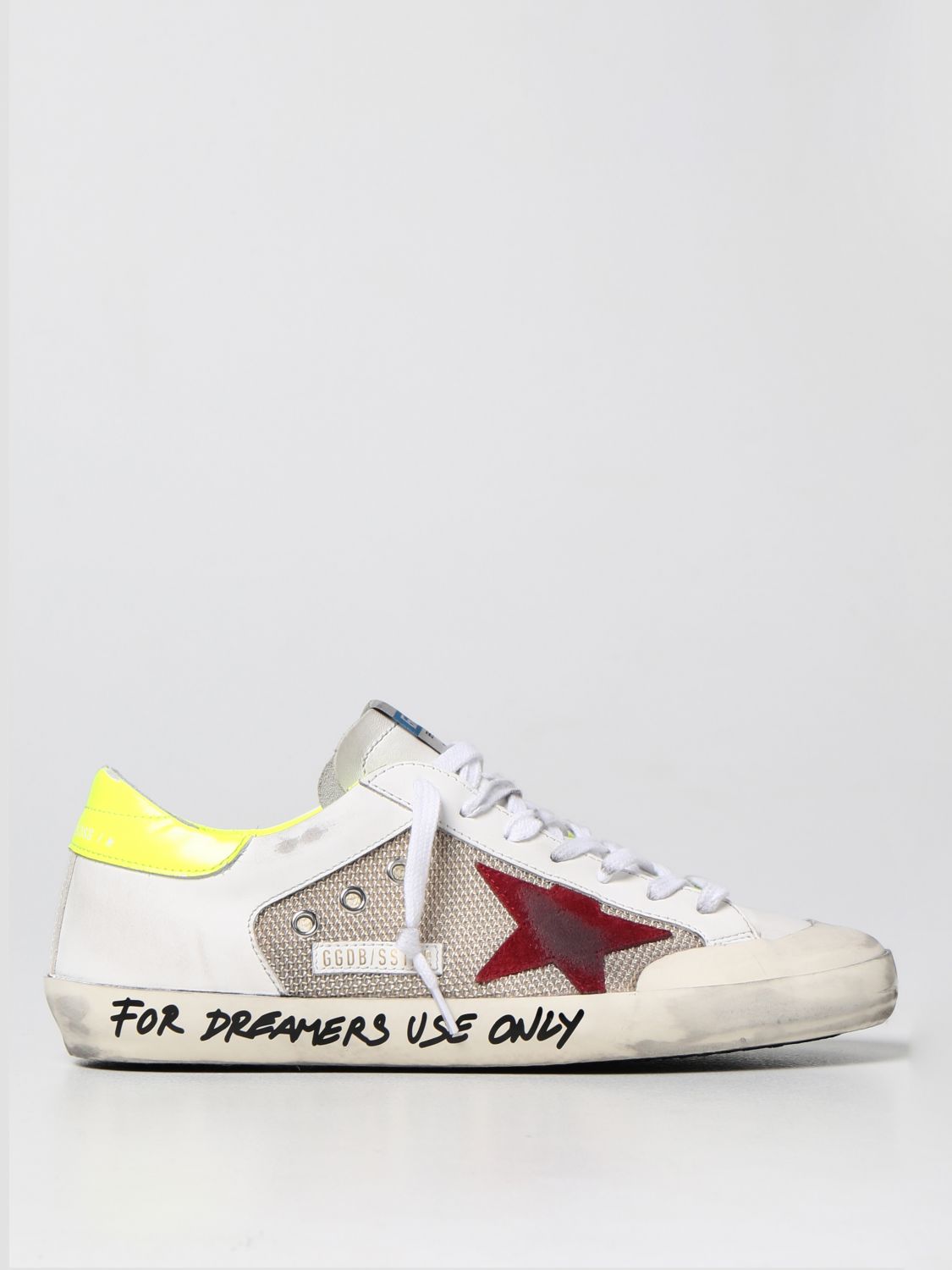 GOLDEN GOOSE: Super-Star Penstar sneakers in worn leather - White ...