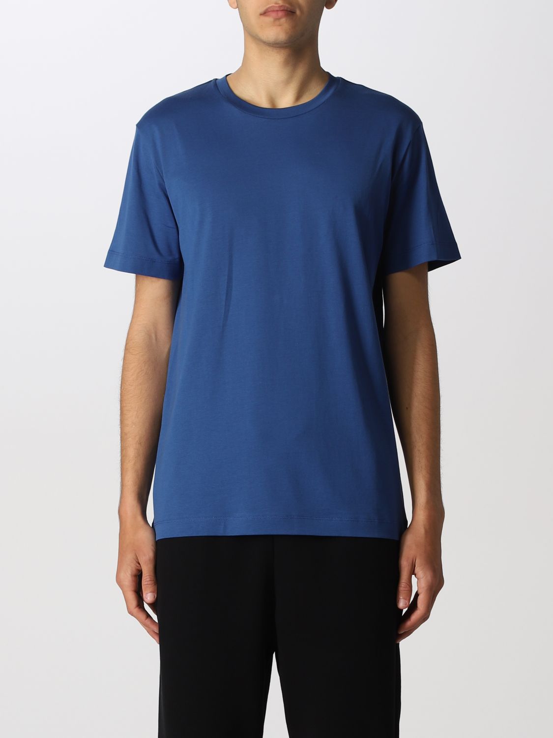 Camiseta Roberto Collina: Camiseta hombre Roberto Collina azul oscuro 1