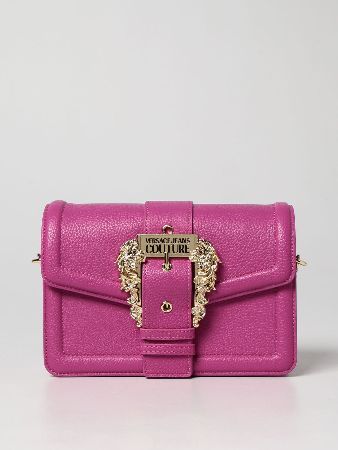 VERSACE JEANS COUTURE: bag in saffiano synthetic leather - Pink ...