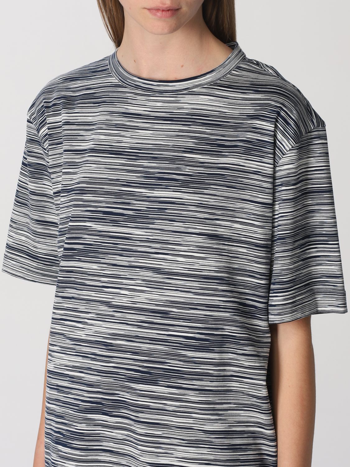 T-shirt Missoni: Missoni cotton t-shirt with stripes blue 3