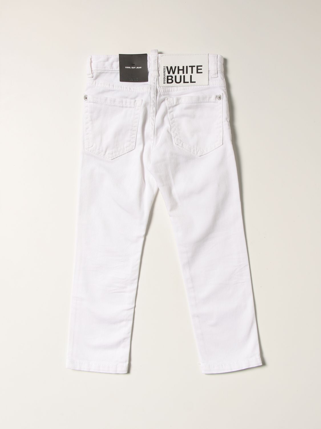 Jeans Dsquared2 Junior: Jeans a 5 tasche Dsquared2 Junior con logo bianco 2