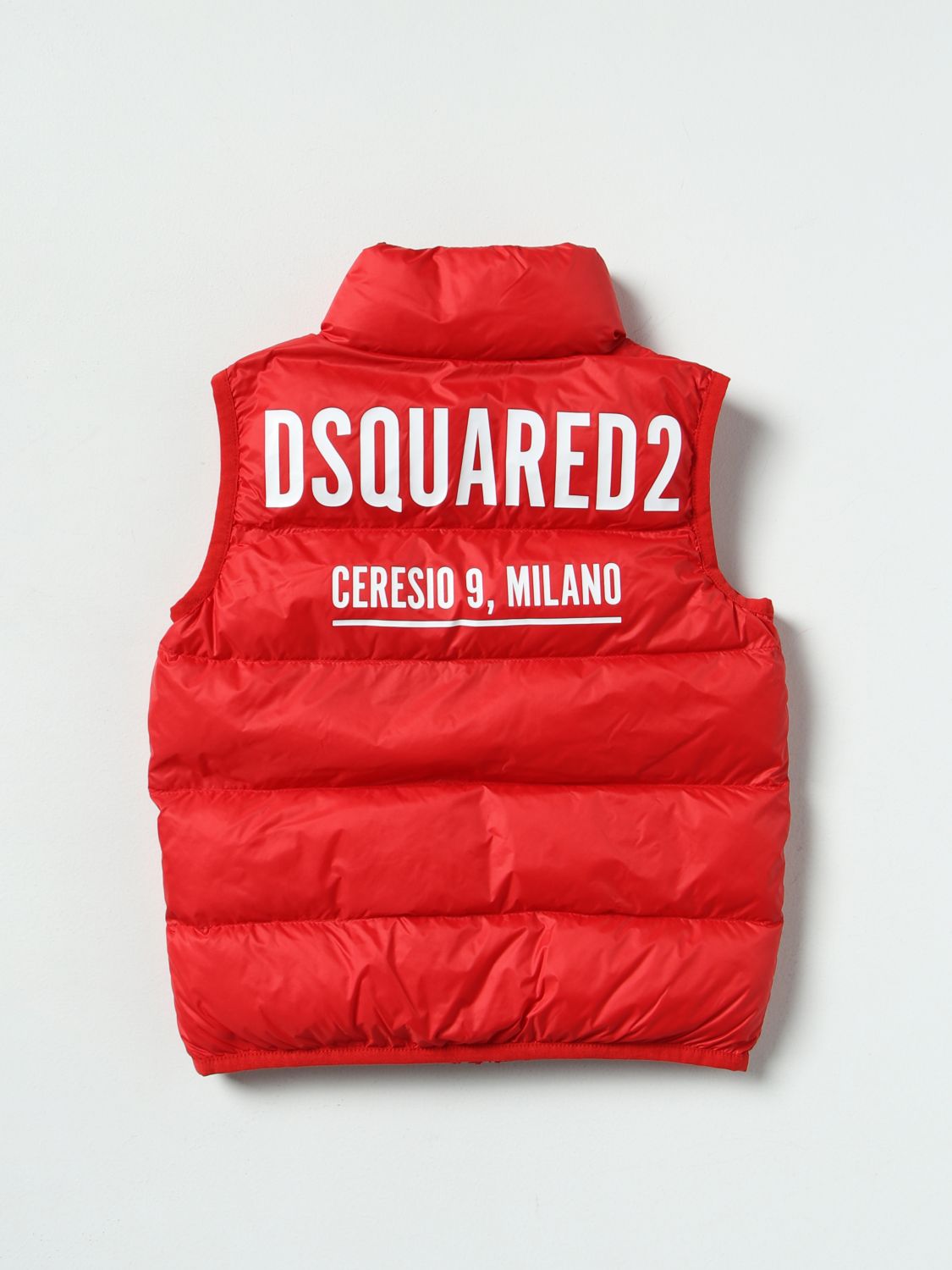 Vestcoat Dsquared2 Junior: Dsquared2 Junior vest down jacket with back logo red 2