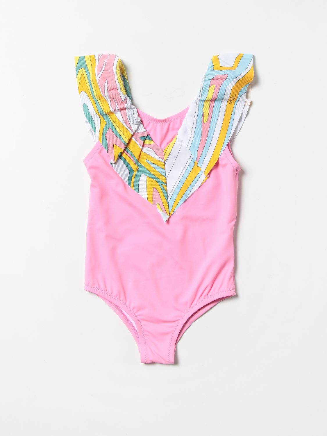 Swimsuit Emilio Pucci: Emilio Pucci kids' one-piece swimsuit pink 1