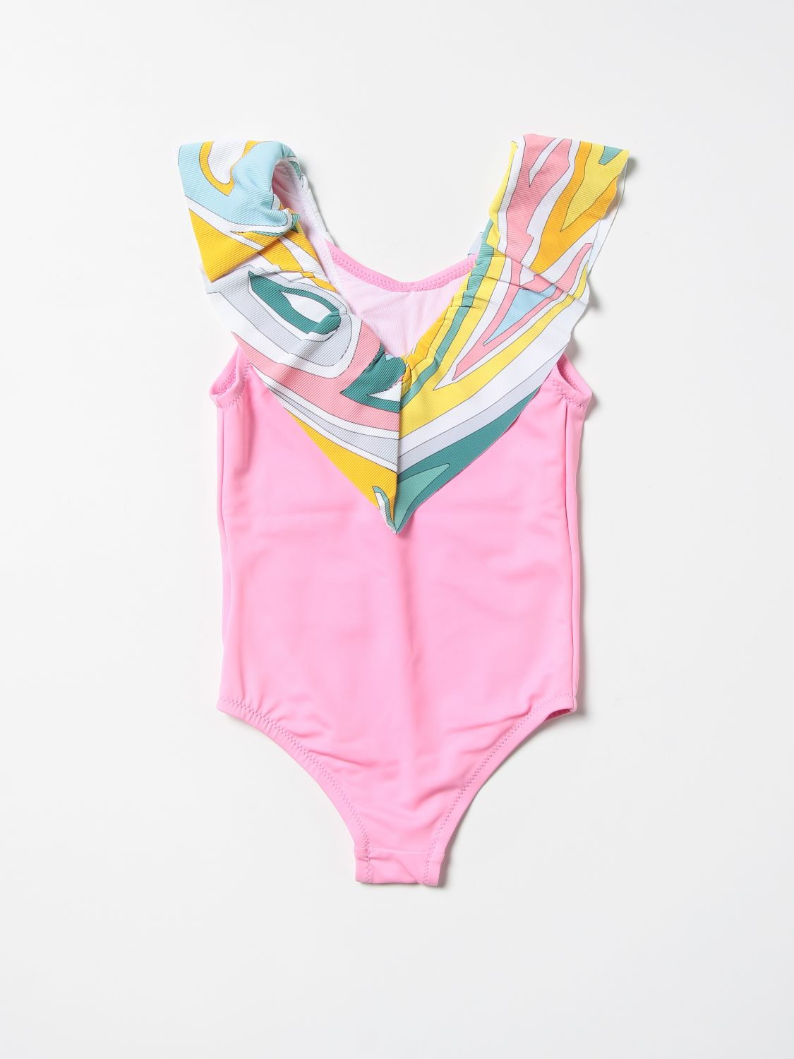 Swimsuit Emilio Pucci: Emilio Pucci kids' one-piece swimsuit pink 2