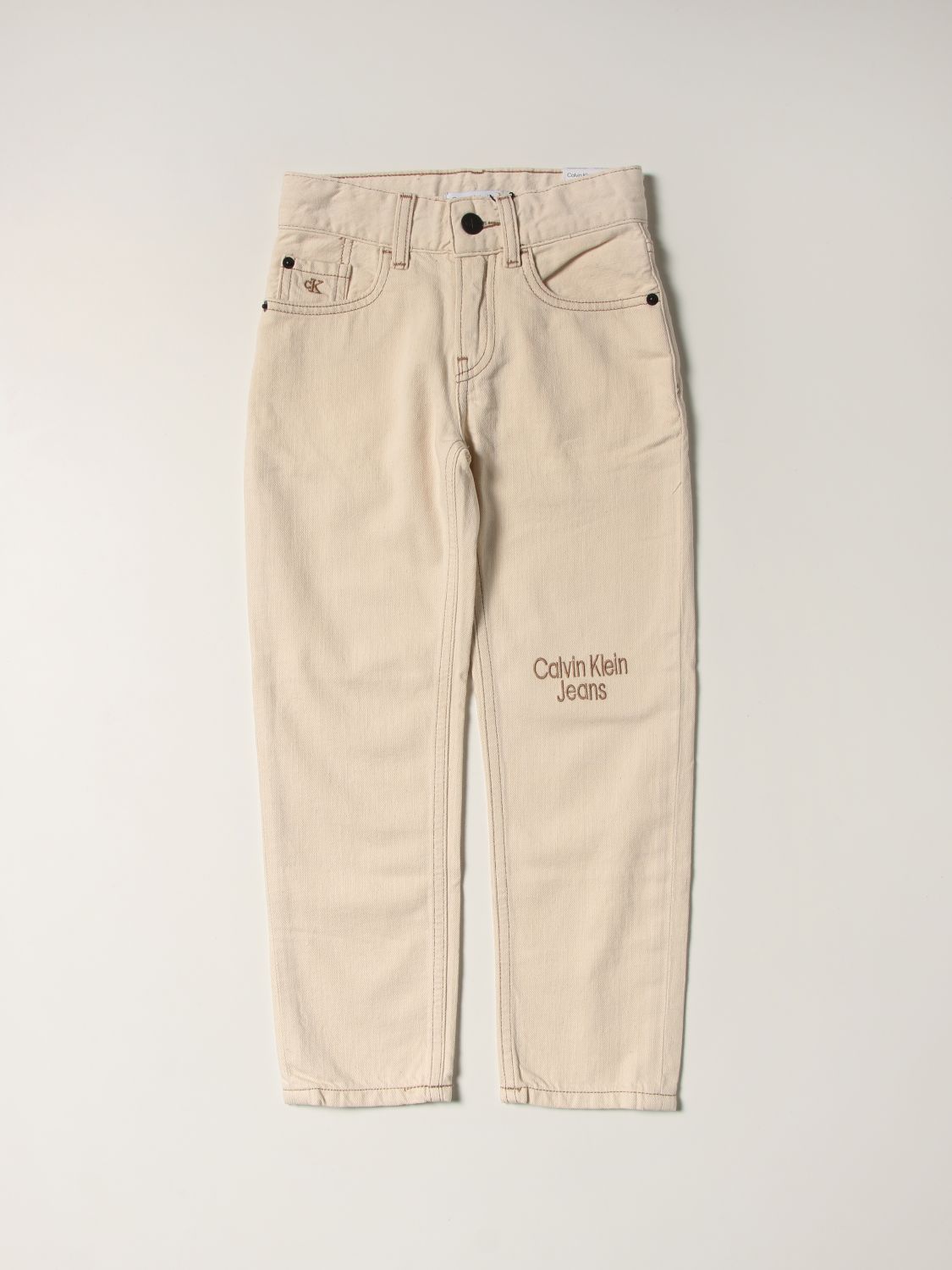 CALVIN KLEIN: 5-pocket jeans - Beige | Calvin Klein jeans IB0IB01199 online  on 