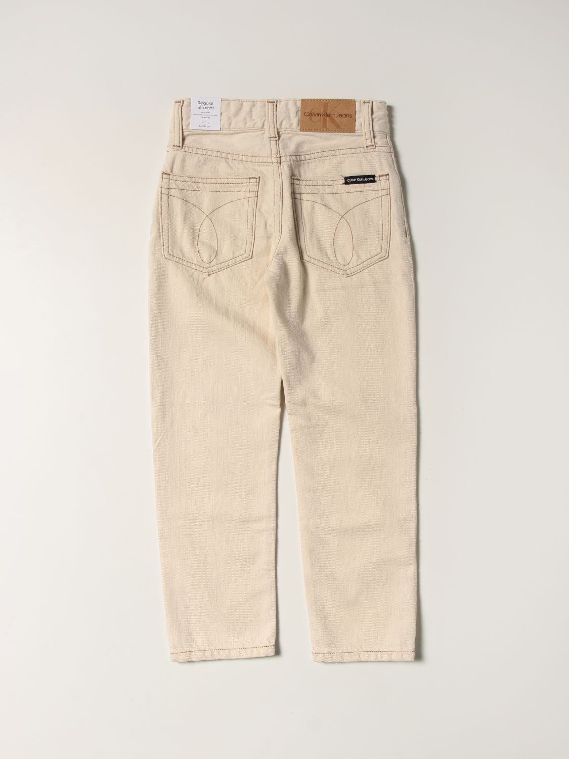 CALVIN KLEIN: 5-pocket jeans - Beige | Calvin Klein jeans IB0IB01199 online  on 