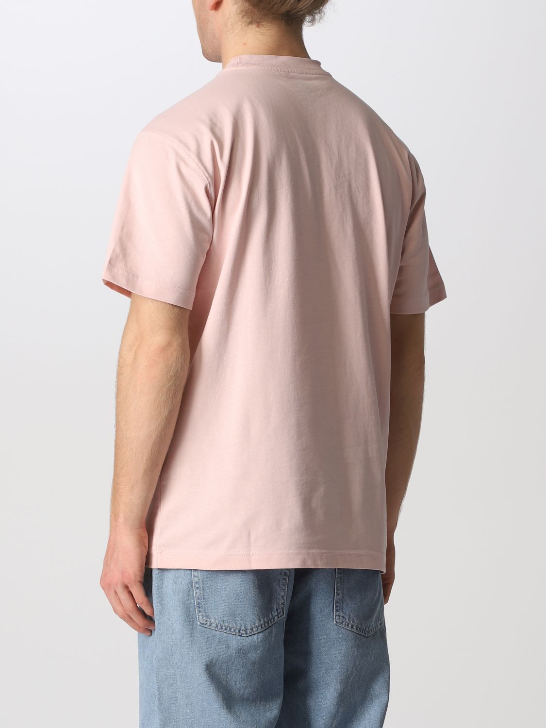 DICKIES: Mapleton cotton t-shirt with logo - Pink | Dickies t-shirt ...