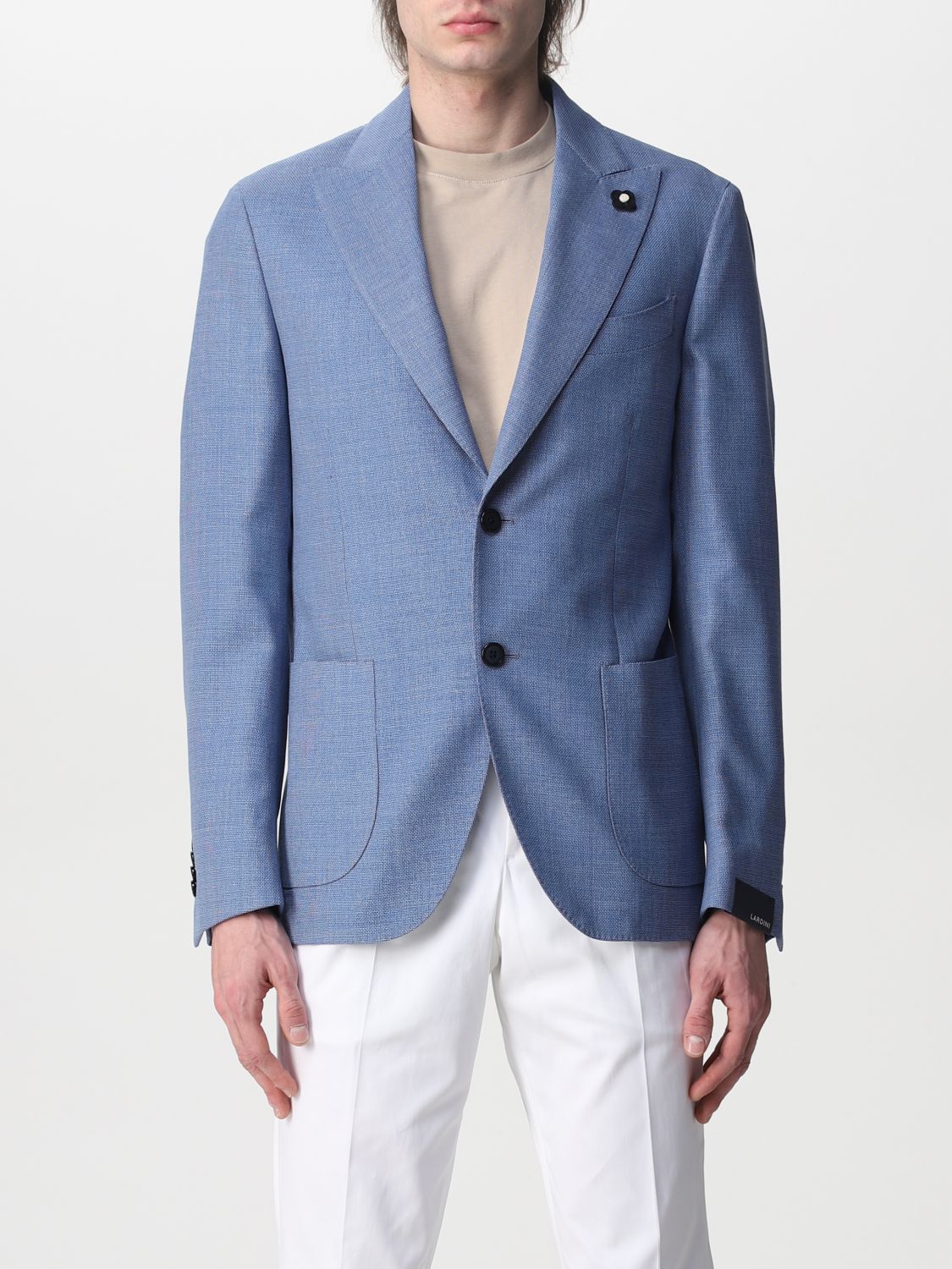 Blazer Lardini: Jacket men Lardini sky blue 1
