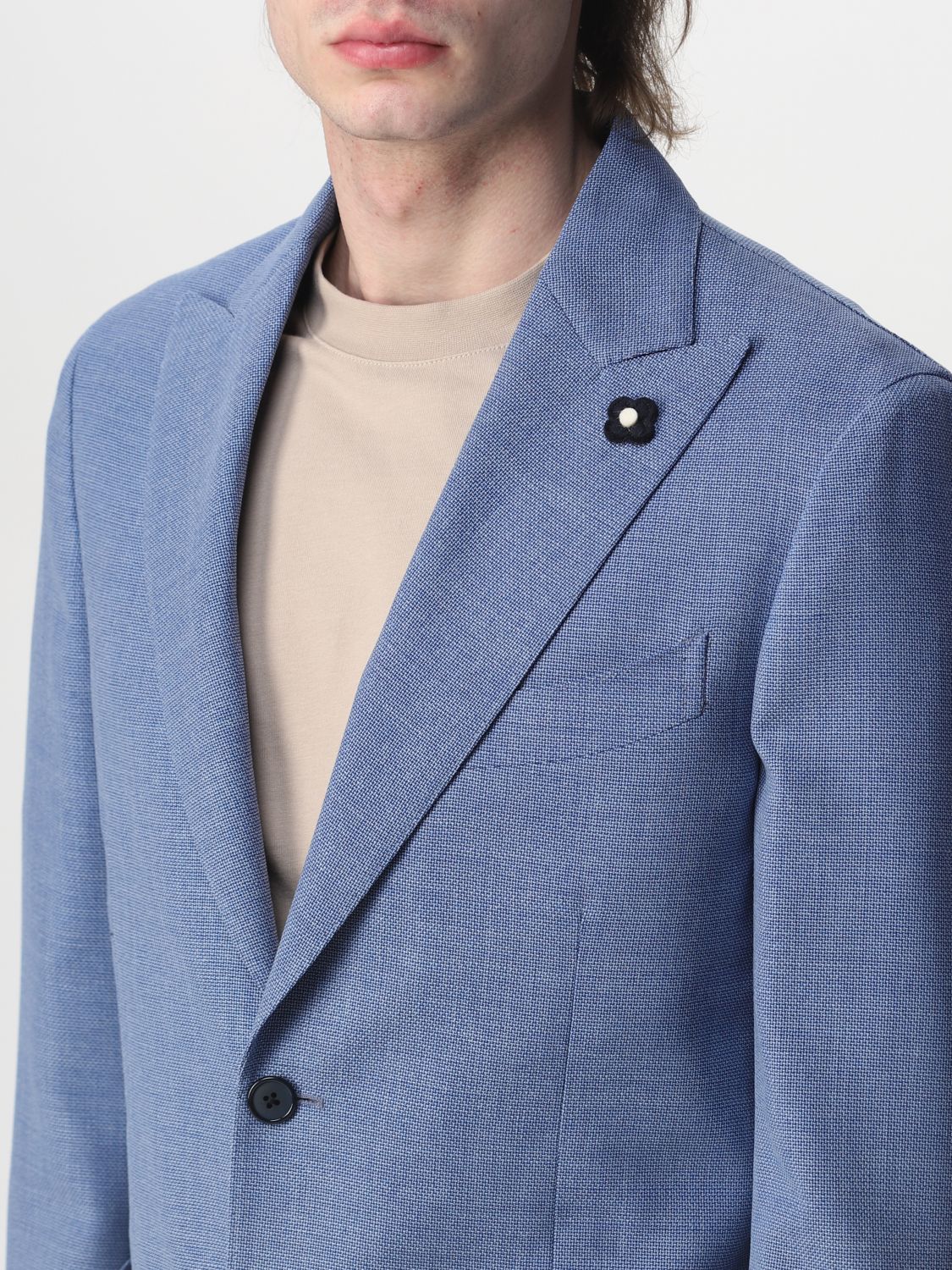 Blazer Lardini: Jacket men Lardini sky blue 4