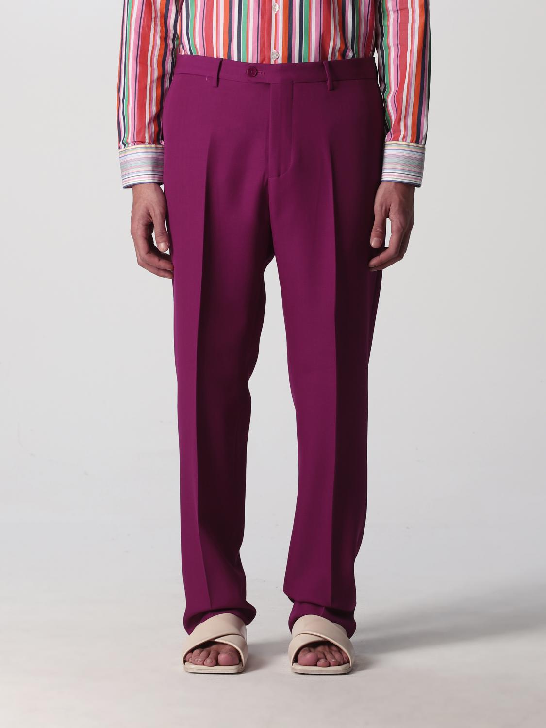 ETRO: Pantalón hombre - Fucsia | Pantalón Etro 1W720104 GIGLIO.COM