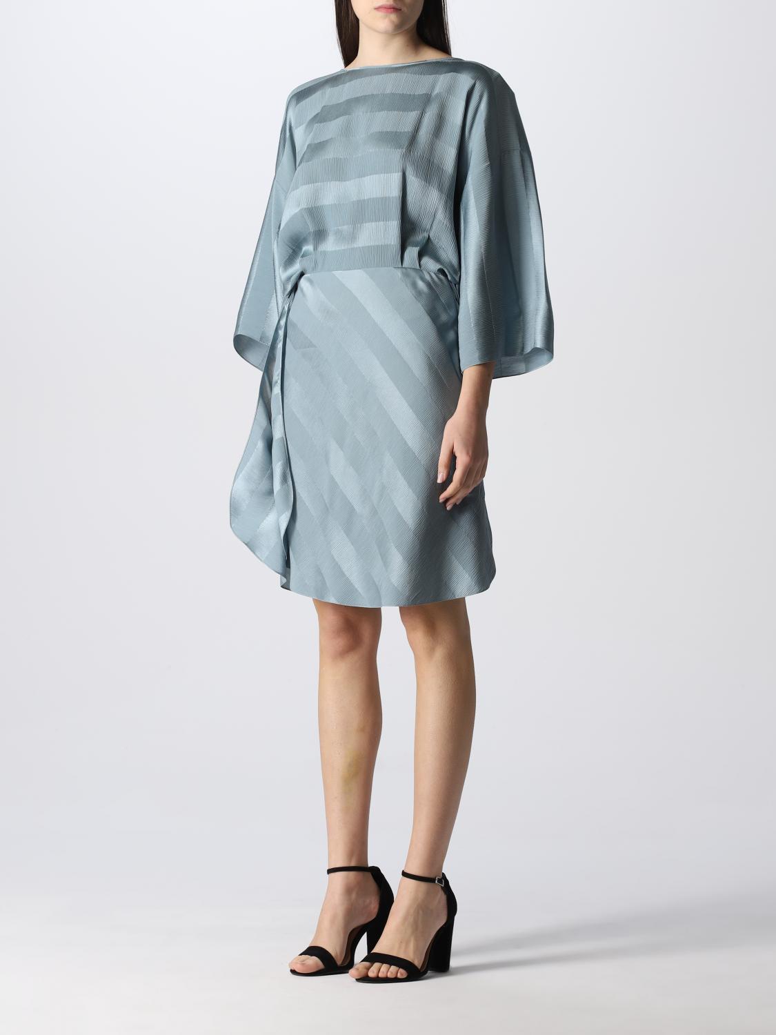GIORGIO ARMANI: Abito a righe - Blue | Abito Giorgio Armani 2SHVA0ANT035F  GIGLIO.COM