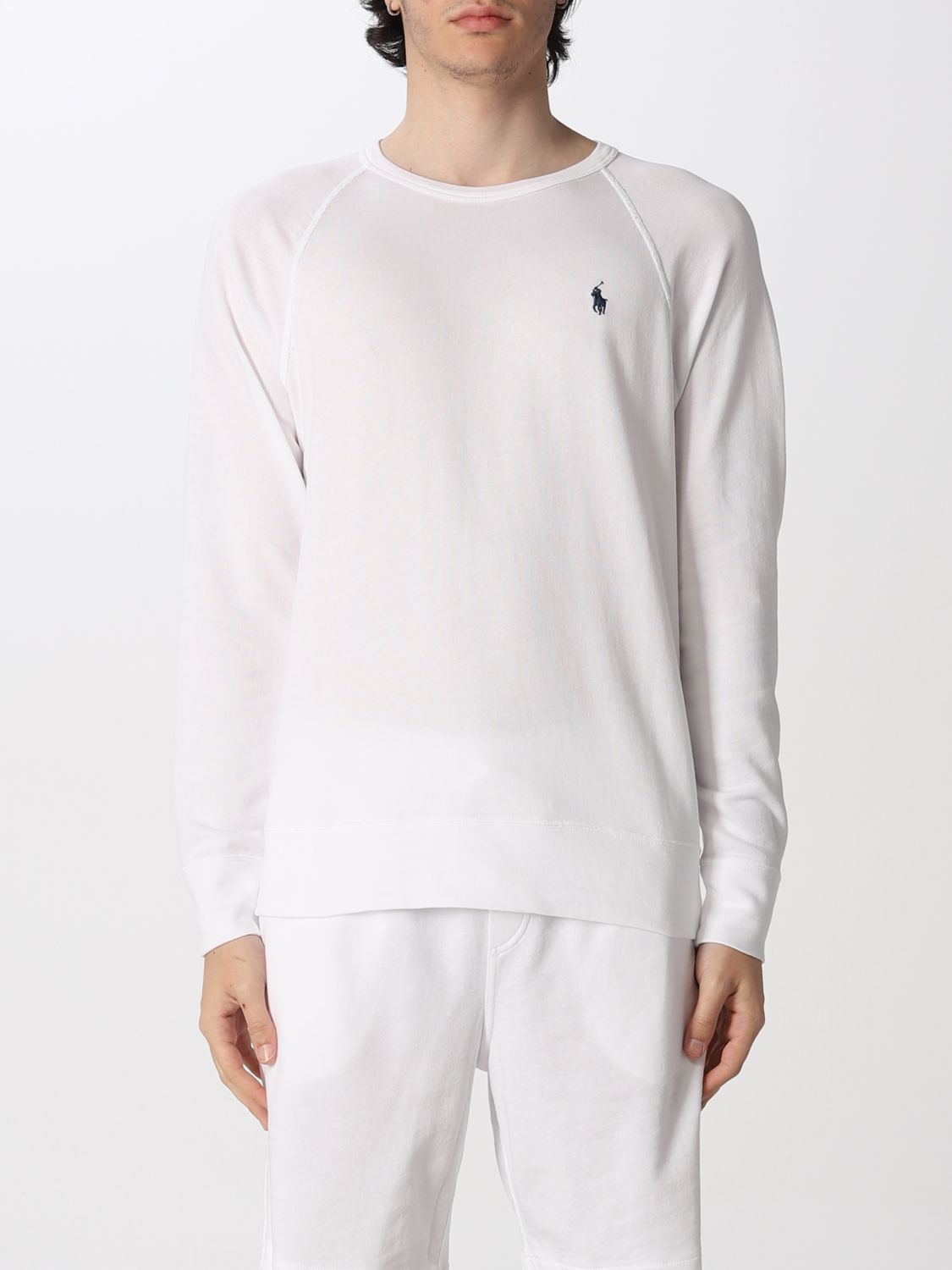 Polo Ralph Lauren Jumper In Cotton Blend With Logo In White