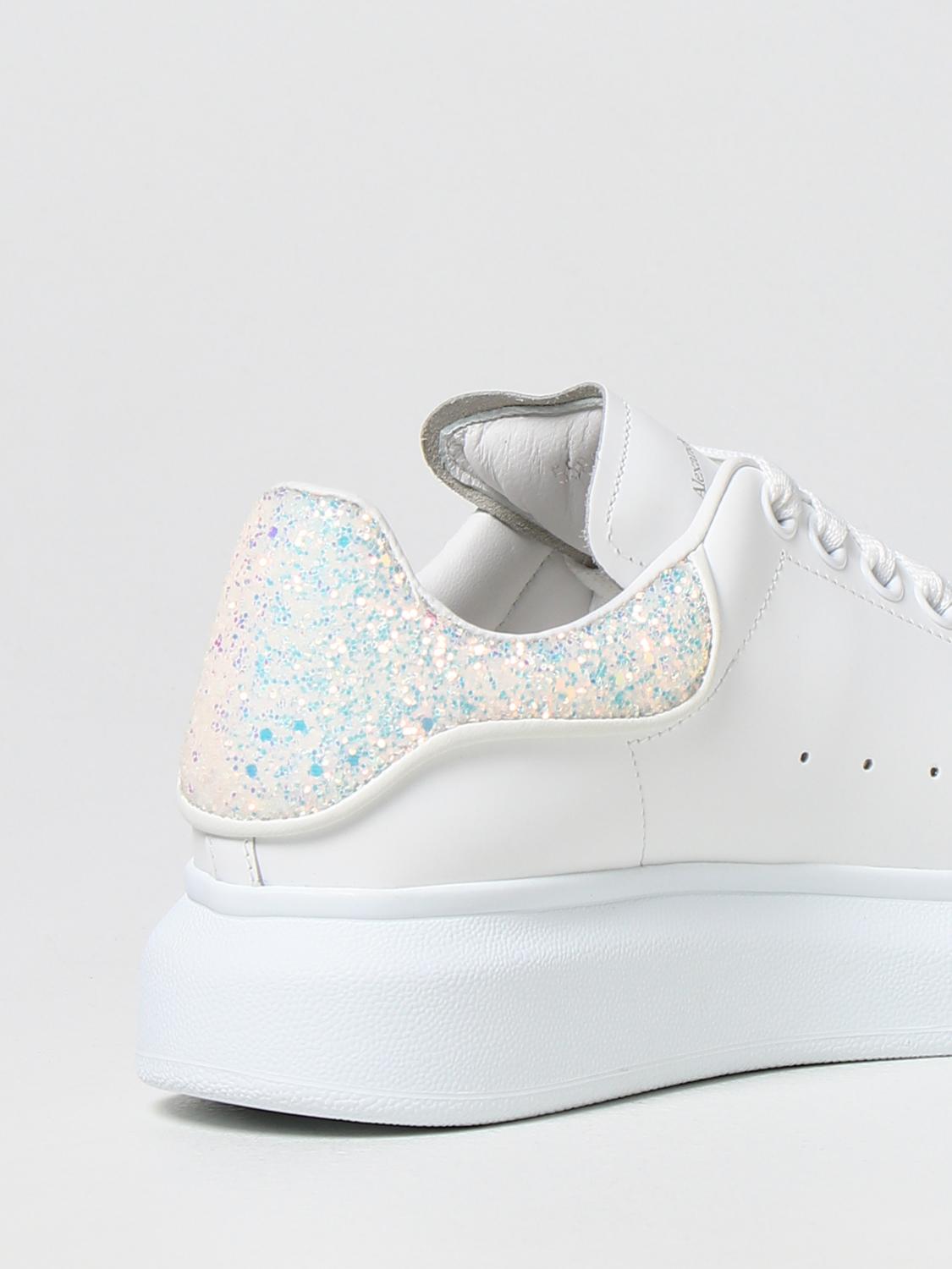 alexander mcqueen womens glitter trainers