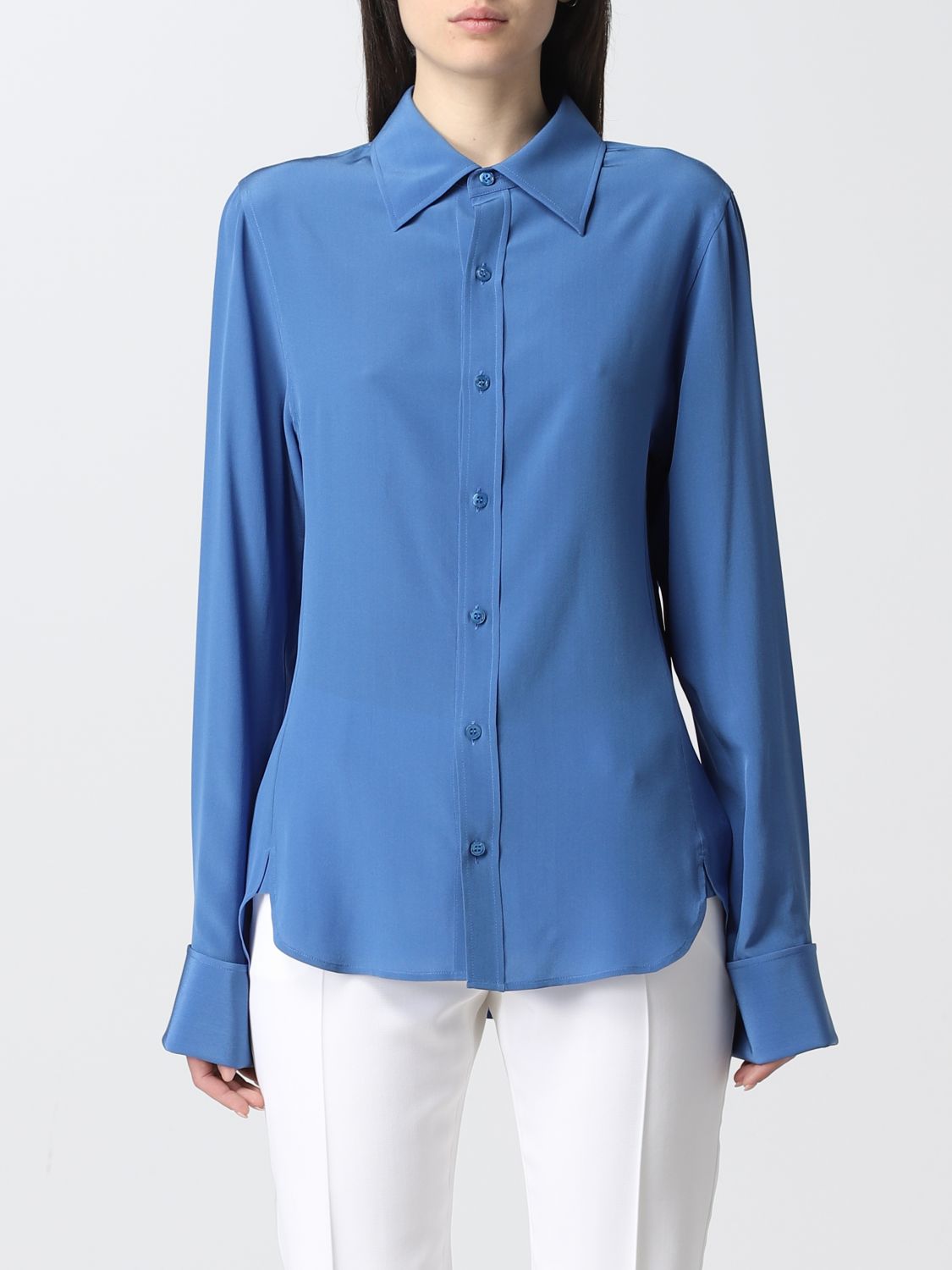 Shirt Saint Laurent Blue size XL International in Cotton - 23181114