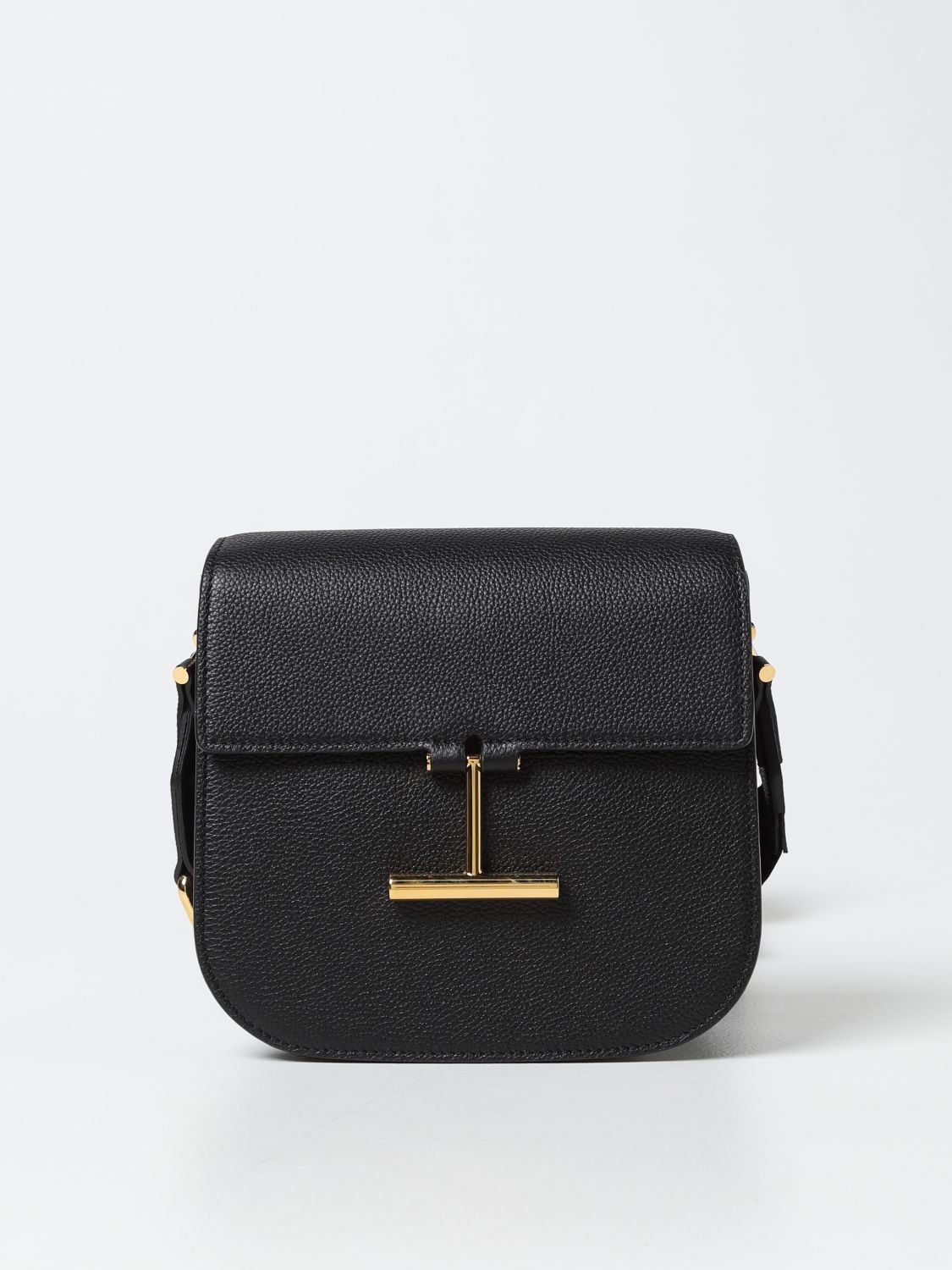 TOM FORD: bag in hammered leather - Black | Tom Ford crossbody bags ...