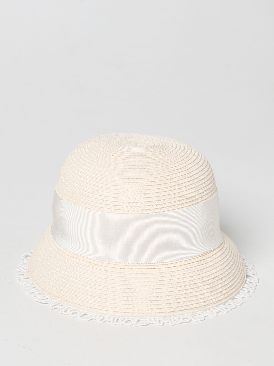 Girls' hats Mi Mi Sol: Mi Mi Sol hat in woven straw yellow cream 1