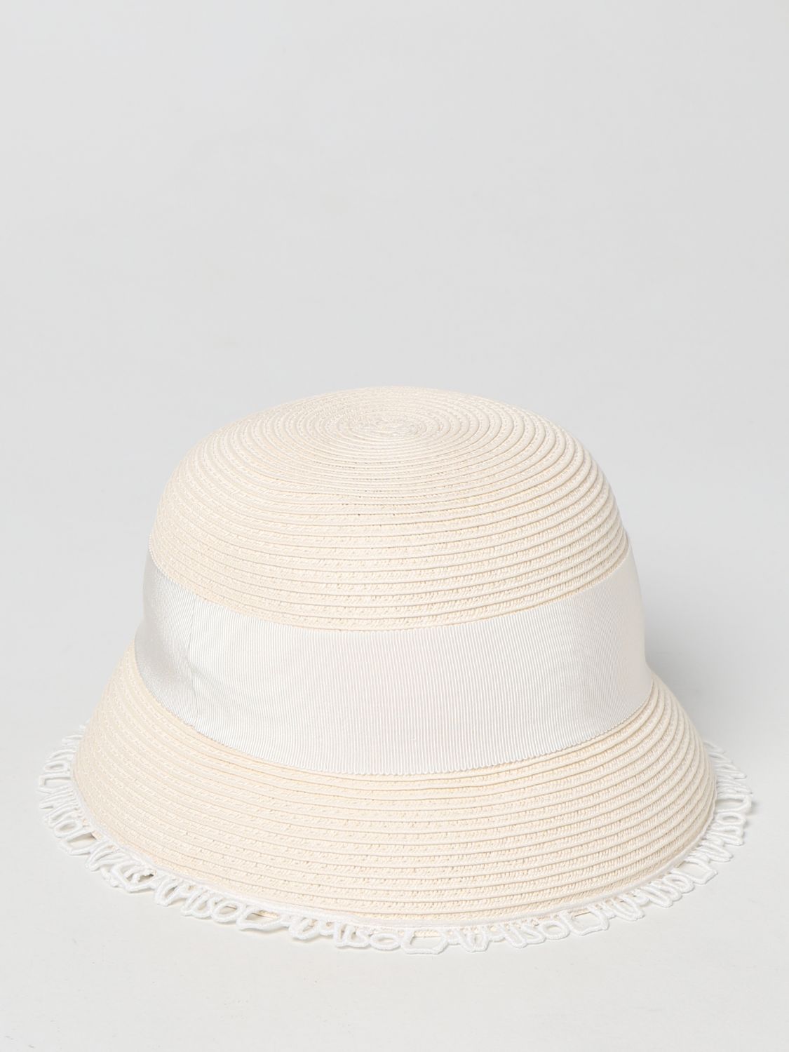 Girls' hats Mi Mi Sol: Mi Mi Sol hat in woven straw yellow cream 2