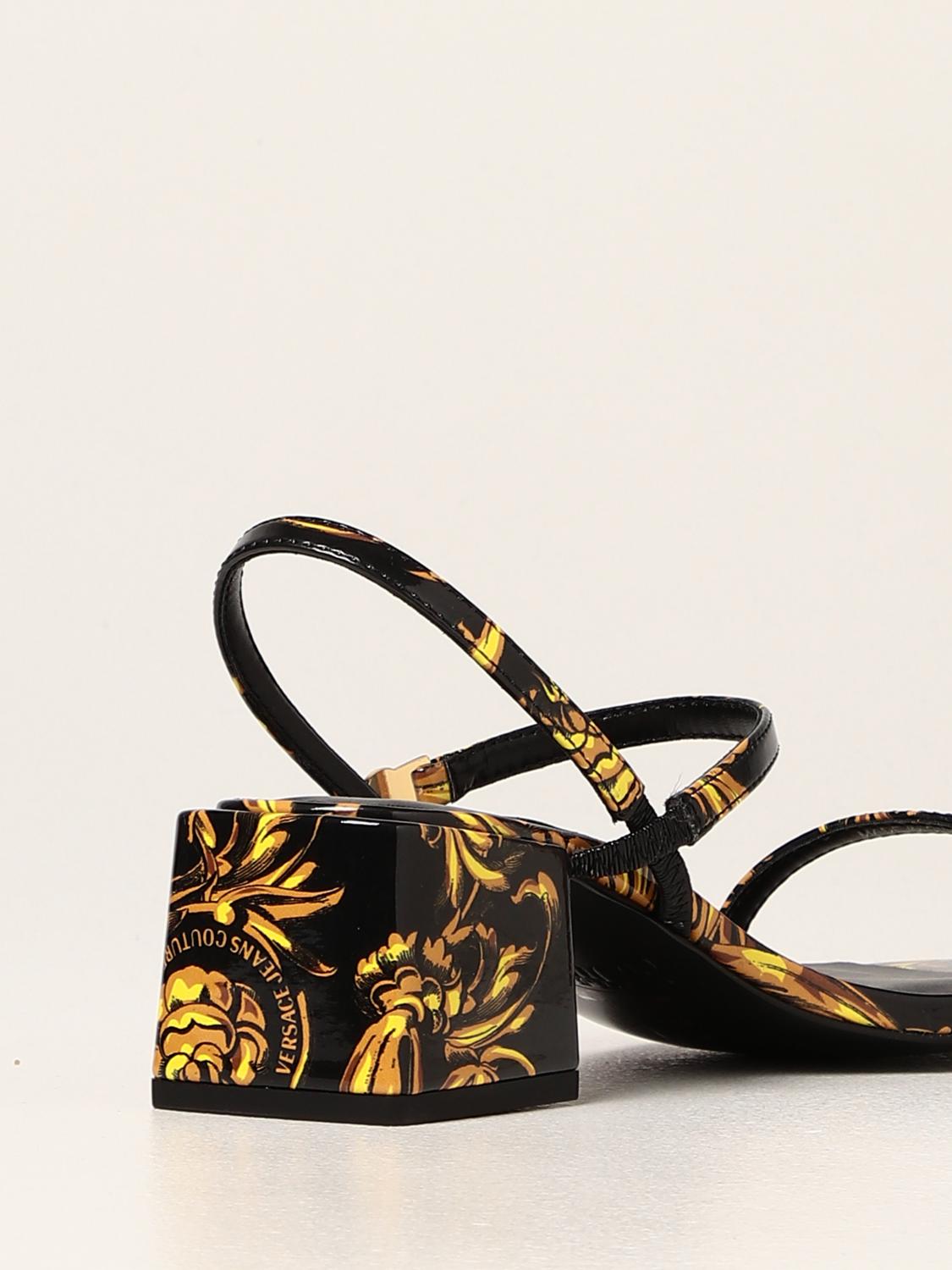 VERSACE JEANS COUTURE patent leather sandals Multicolor Versace