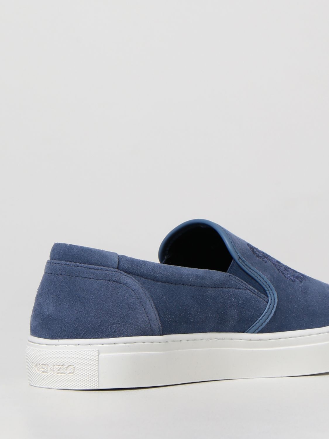 Trainers Kenzo: Kenzo suede trainers with Tiger Kenzo Paris logo blue 3