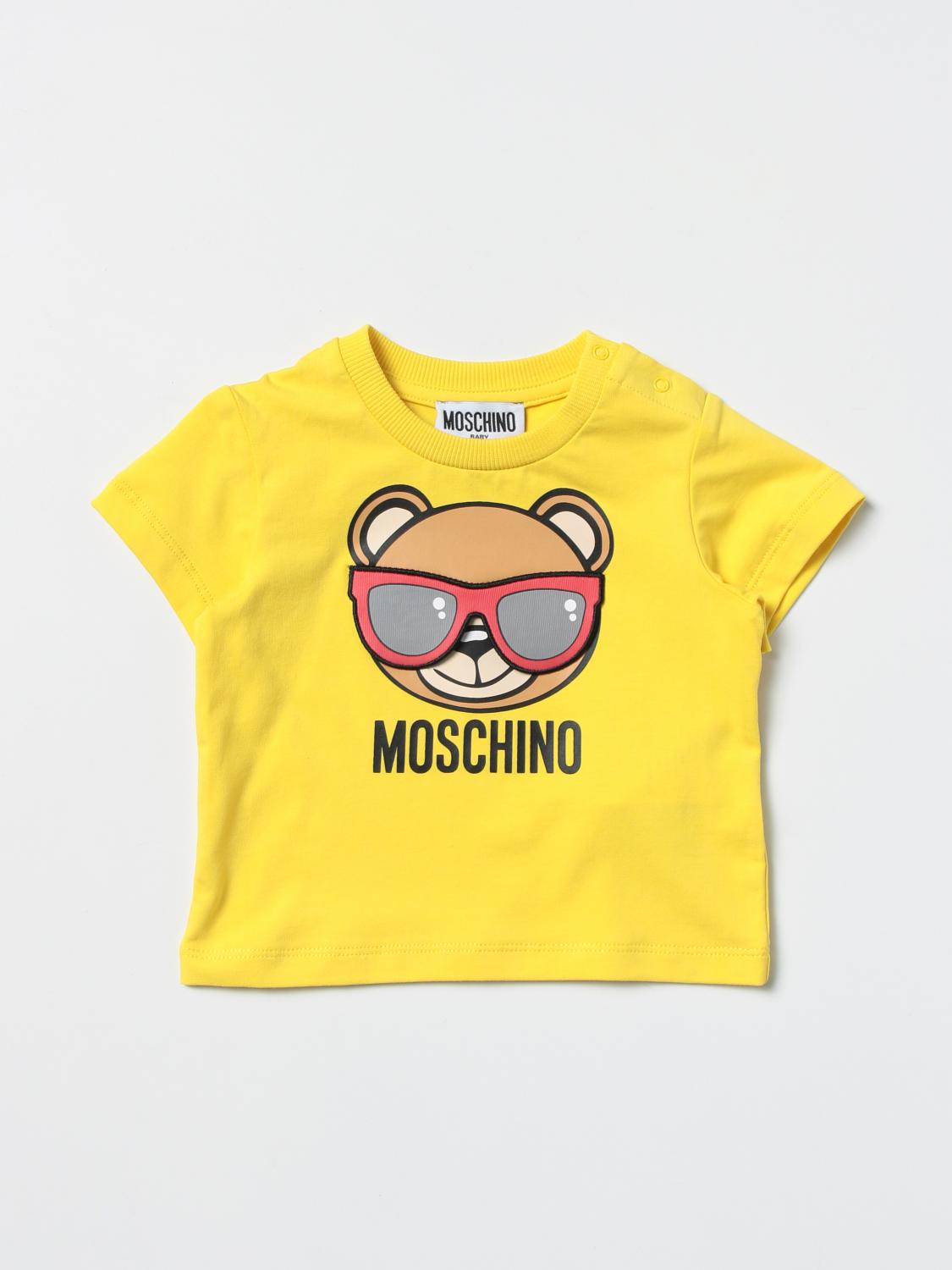 MOSCHINO BABY tshirt with Teddy Mustard Moschino Baby tshirt