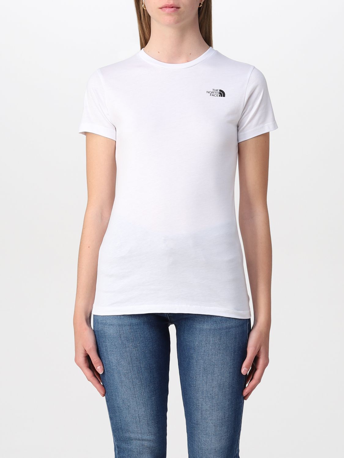THE NORTH FACE: basic t-shirt with logo - White | The North Face t ...