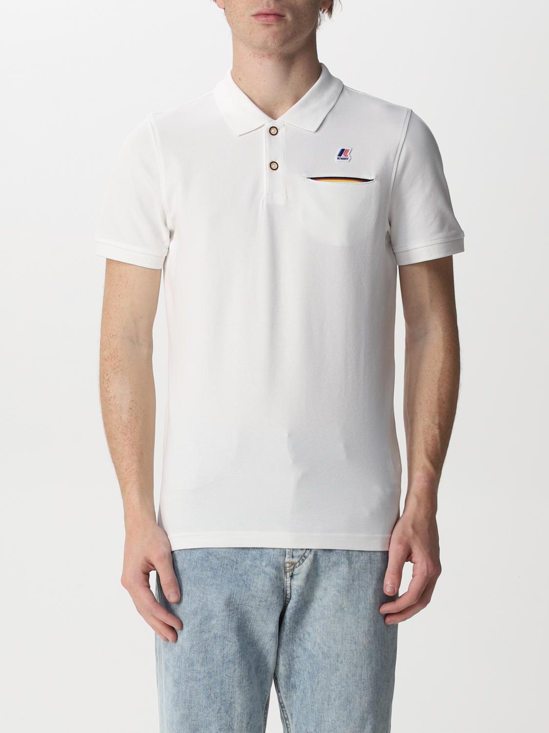 K-WAY: Polo uomo - Bianco | Polo K-Way K00BCM0 GIGLIO.COM