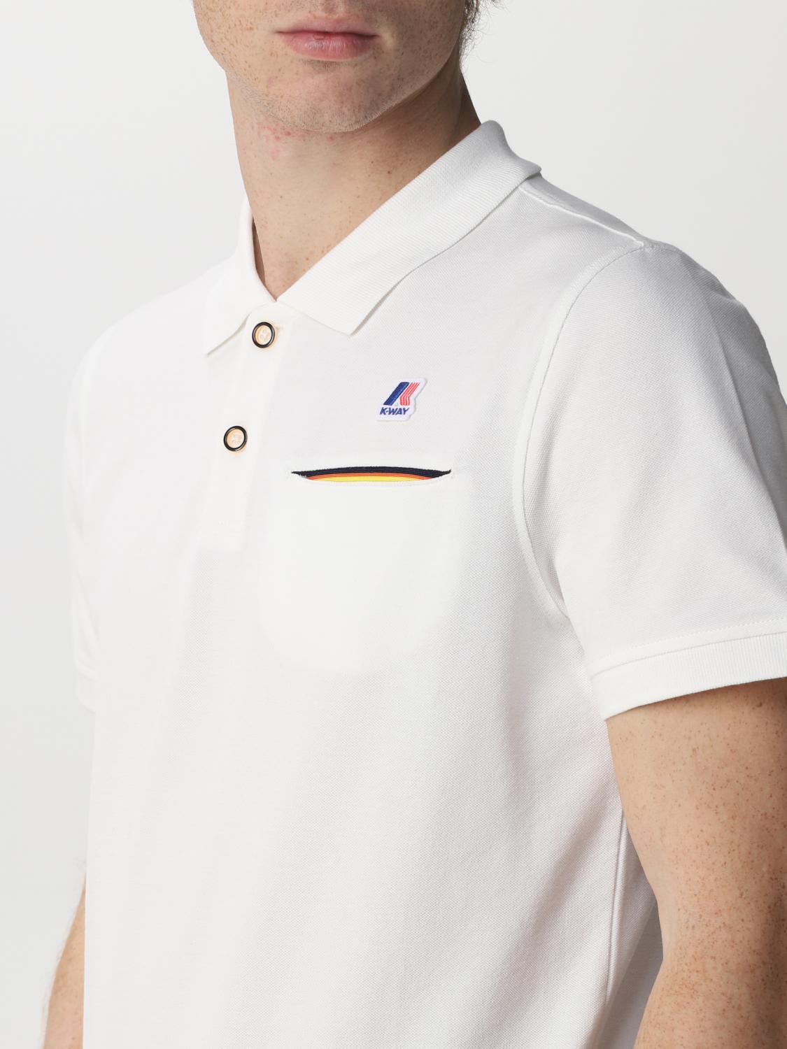 K-WAY: Polo uomo - Bianco | Polo K-Way K00BCM0 GIGLIO.COM