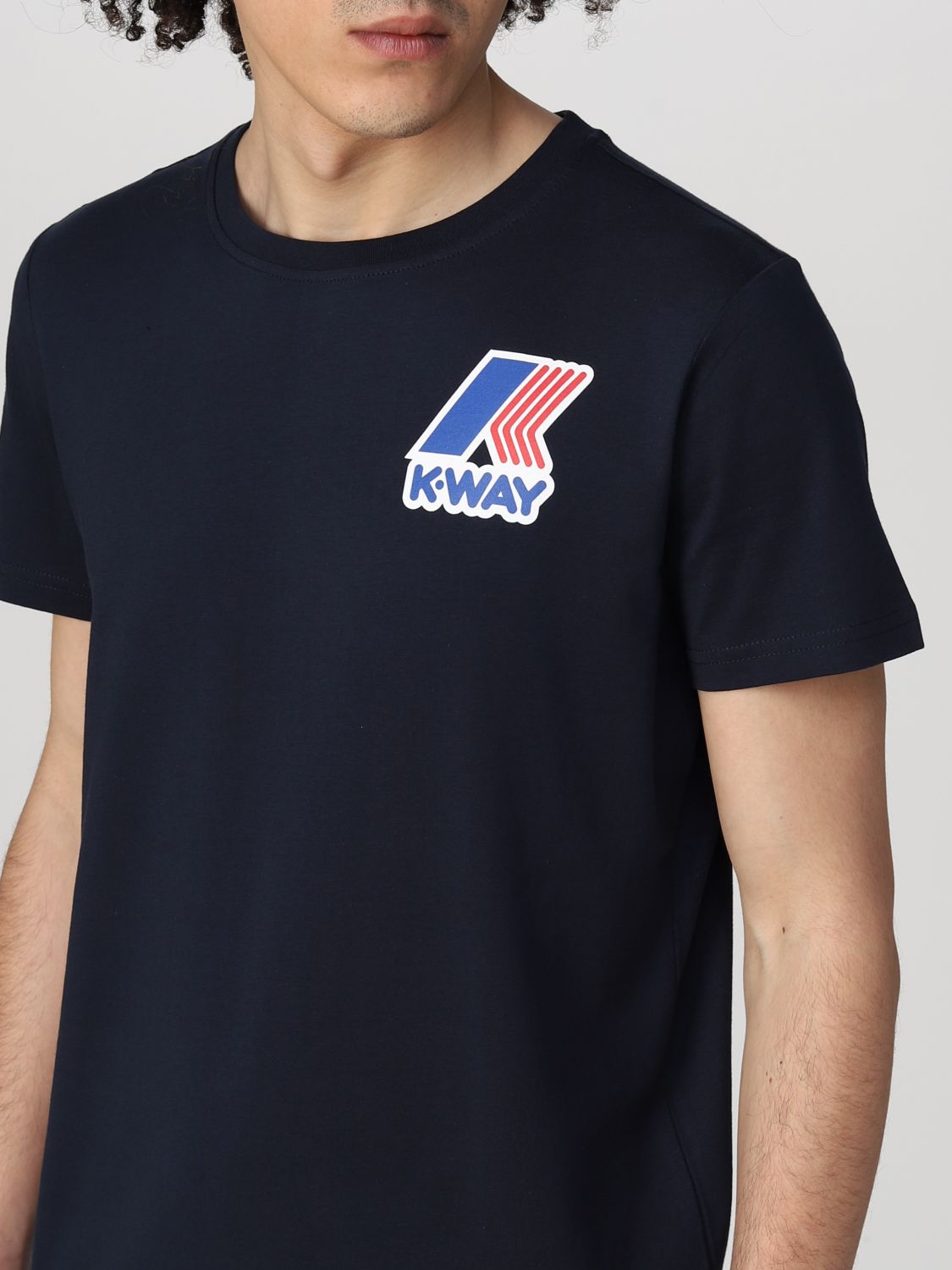 티셔츠 K-웨이: 티셔츠 남성 K-way 블루 3