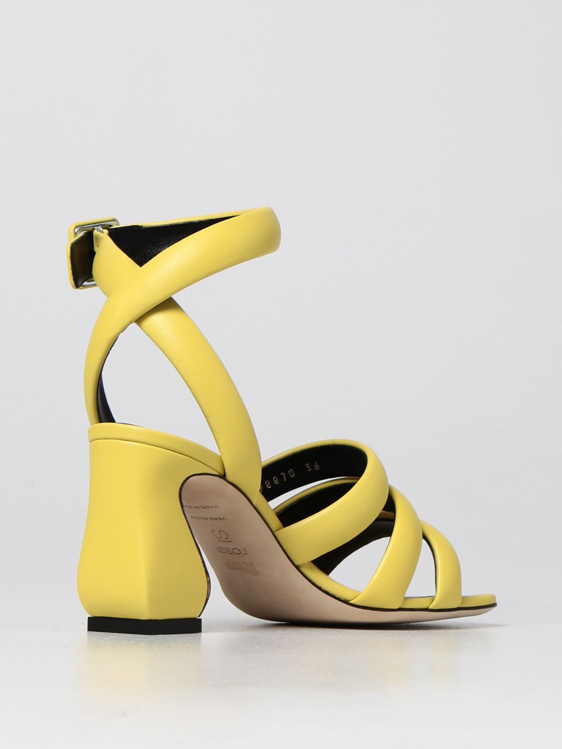 Heeled sandals Sergio Rossi: Sergio Rossi Si Rossi nappa leather sandals yellow 3