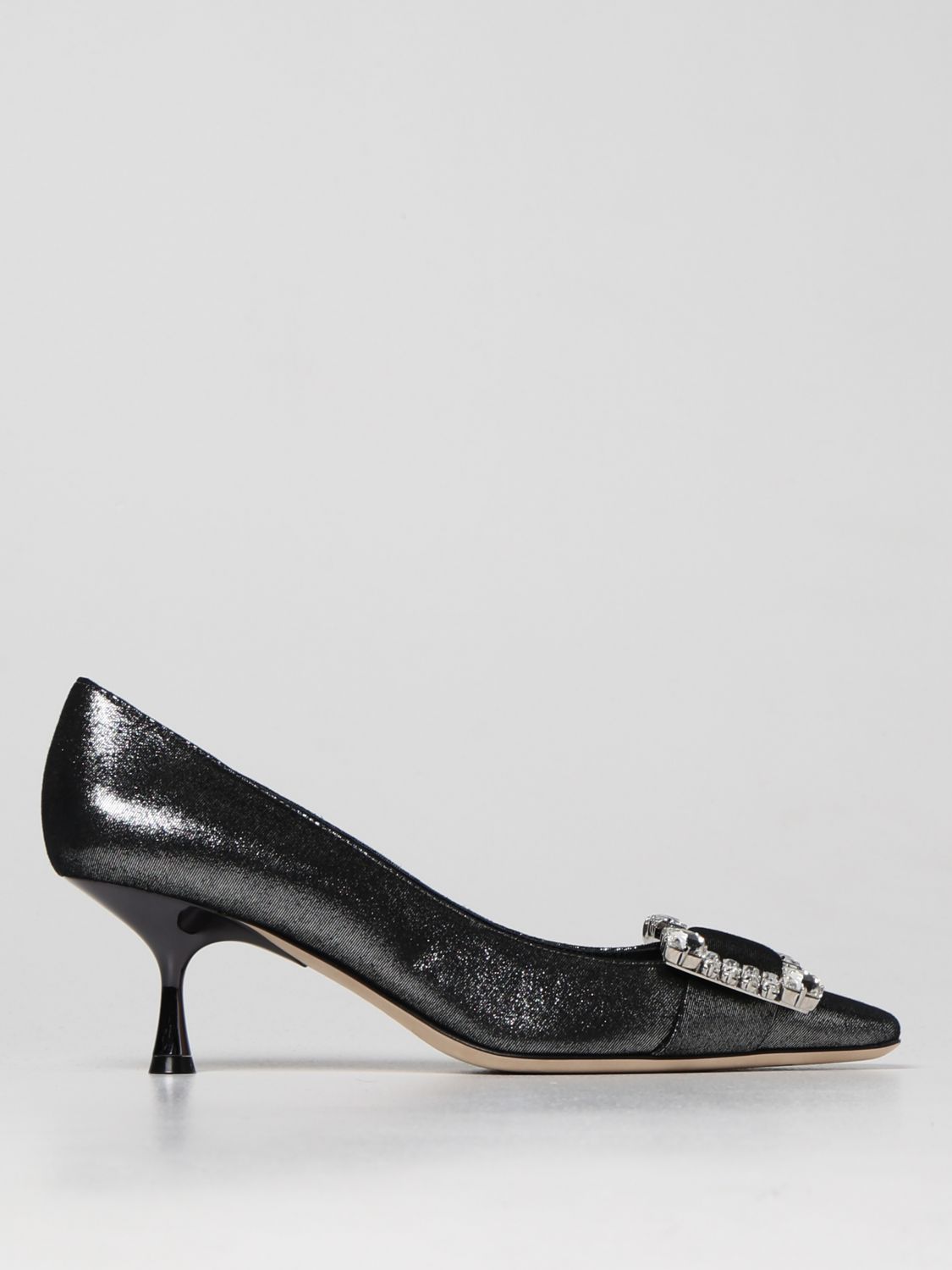 Court shoes Sergio Rossi: Sergio Rossi Twenty laminated suede pumps charcoal 1