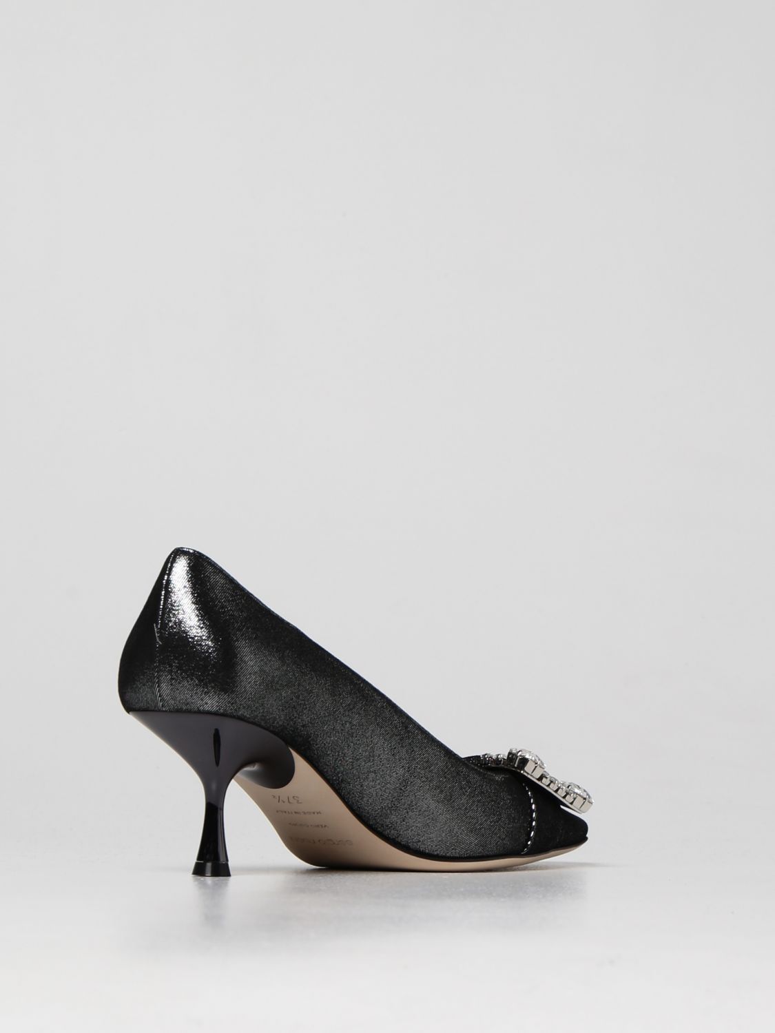 Court shoes Sergio Rossi: Sergio Rossi Twenty laminated suede pumps charcoal 3