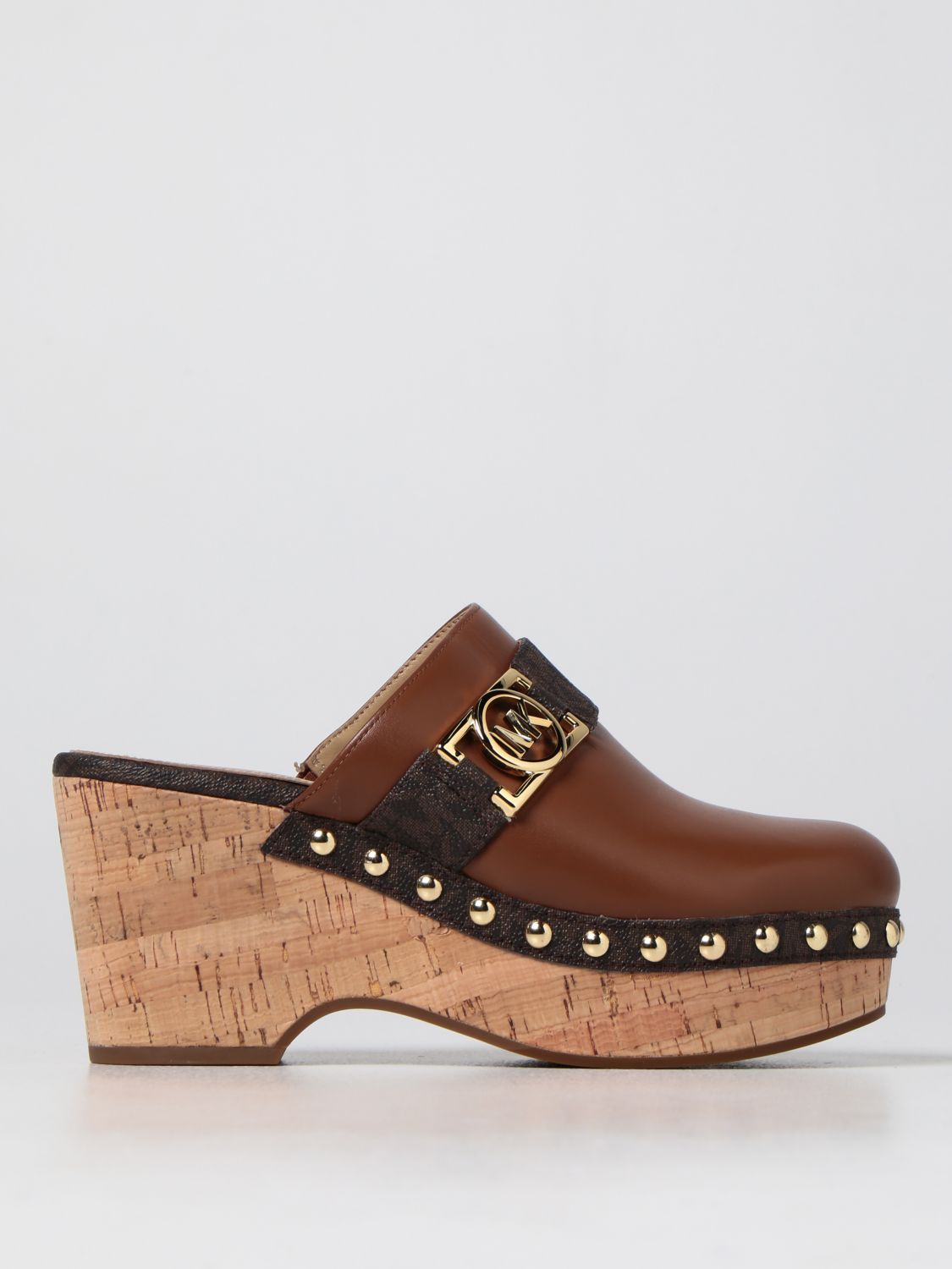 MICHAEL KORS: Michael leather clog - Leather | Michael Kors high heel shoes  40R2APMP1L online on 
