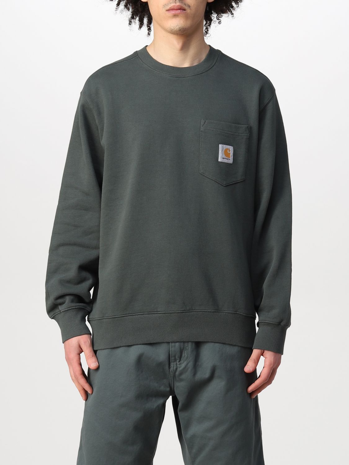 Carhartt Basic Jumper With Patch Pocket In Green