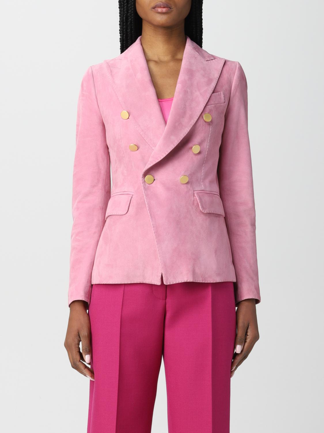 TAGLIATORE: Giacca donna - Rosa | Blazer Tagliatore LIZZIE22E389 GIGLIO.COM
