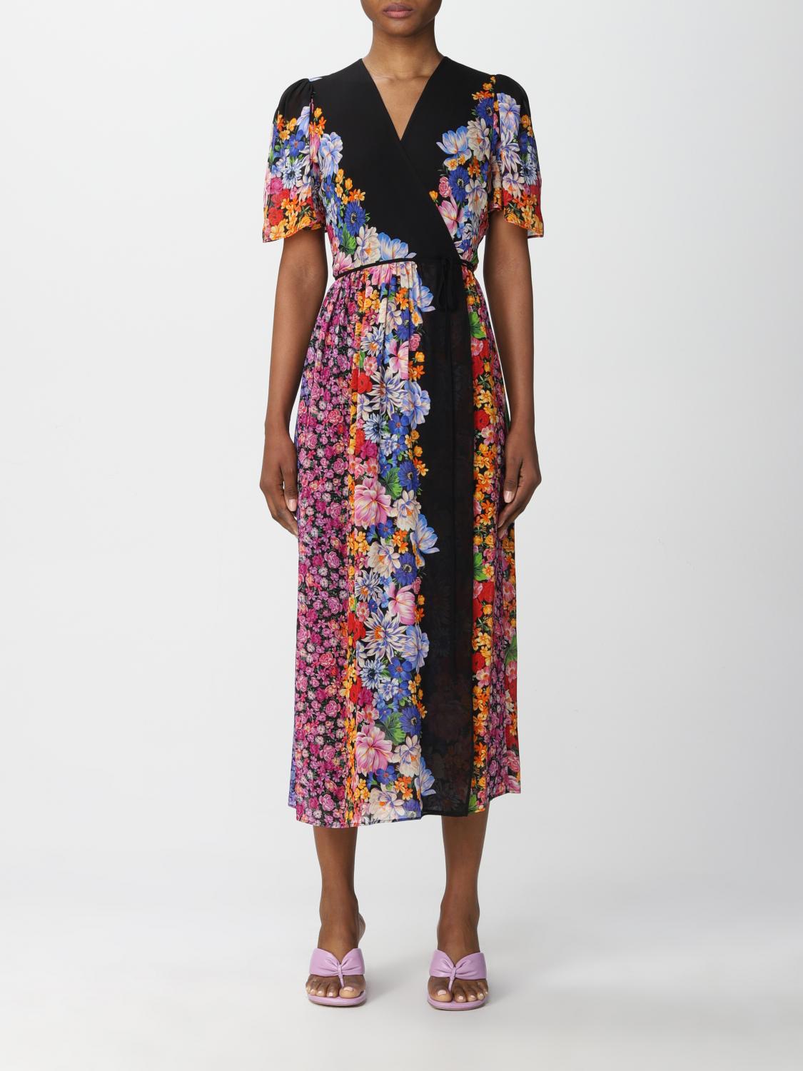 TWINSET: Abito in georgette a fiori - Fantasia | Abito Twinset 221TP268D  GIGLIO.COM