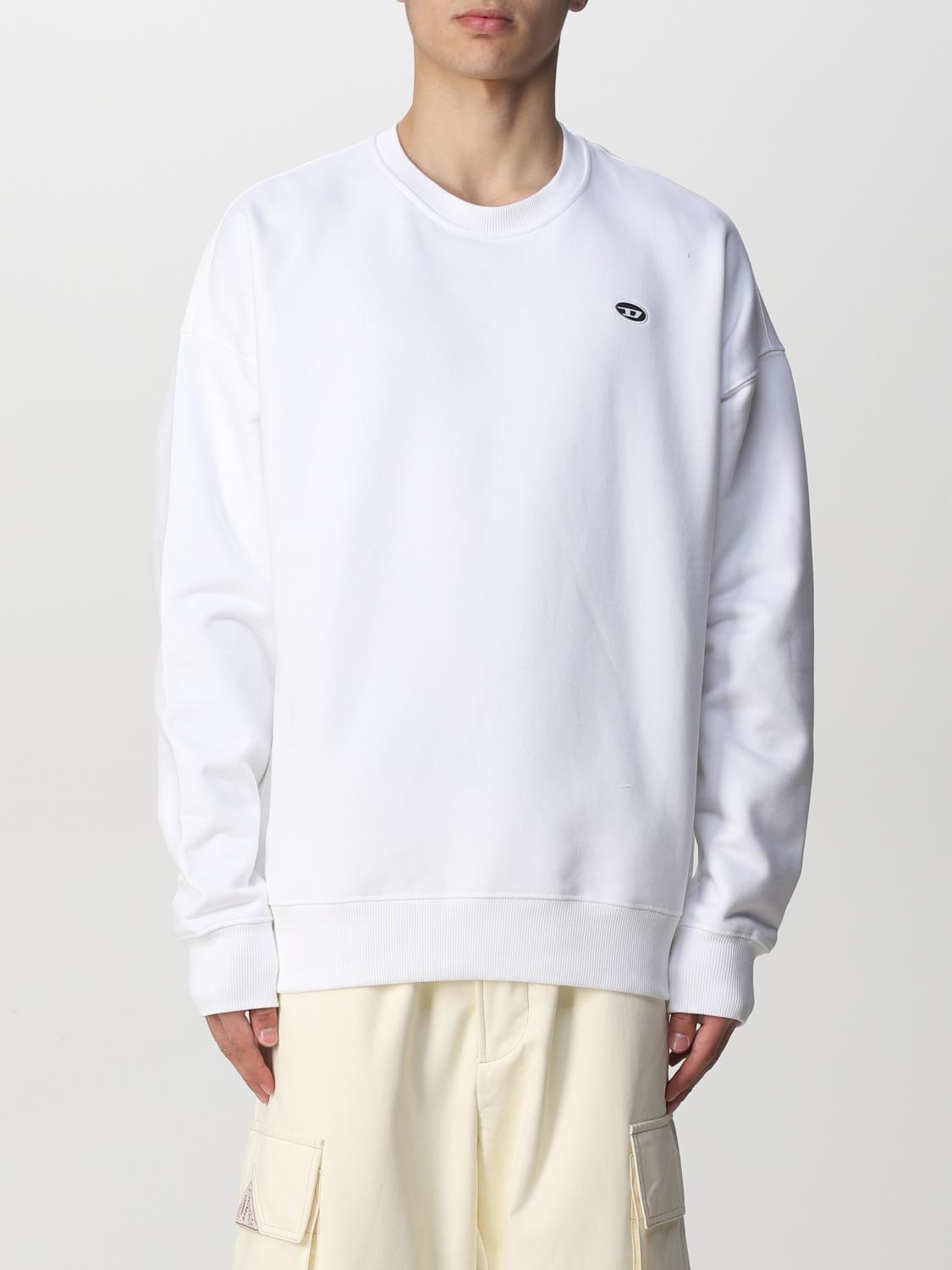 Diesel Sweatshirt In Cotton With Logo In White