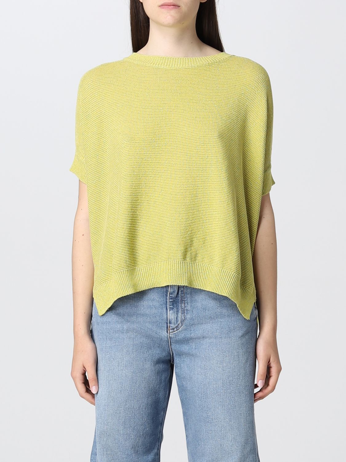 geboren Achteruit Kwade trouw Kaos Outlet: sweater for woman - Green | Kaos sweater OP1FP025 online on  GIGLIO.COM