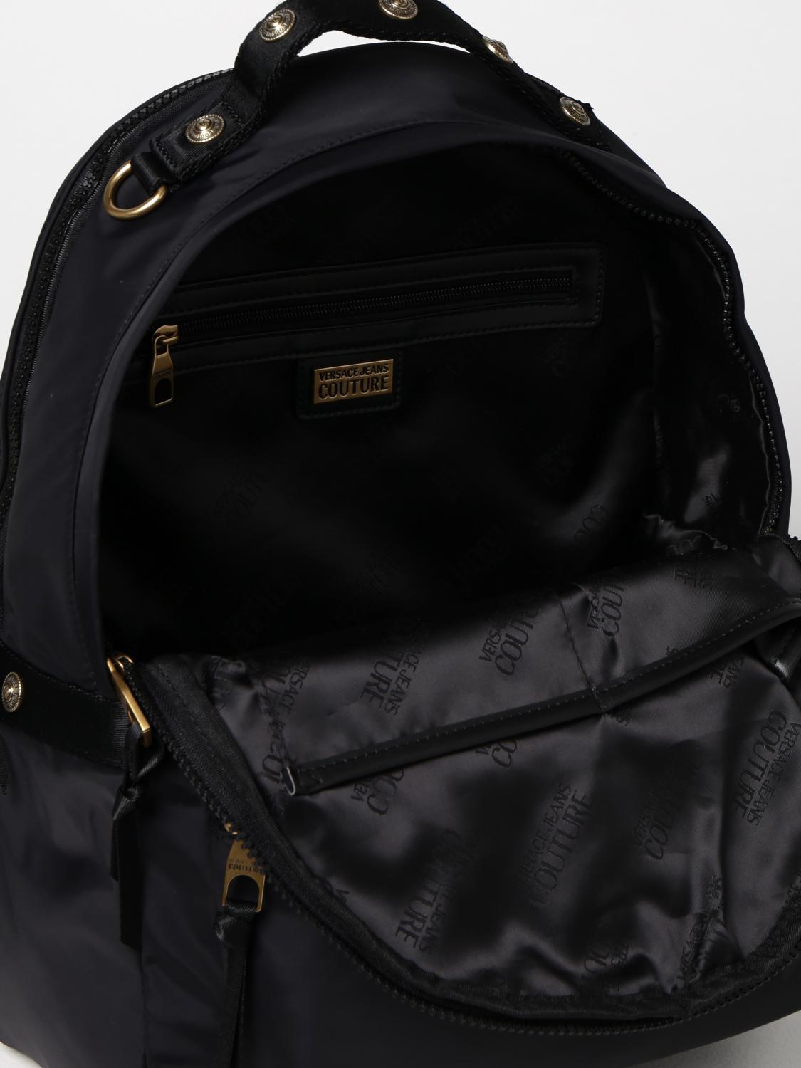 VERSACE JEANS COUTURE nylon backpack Black Versace Jeans Couture
