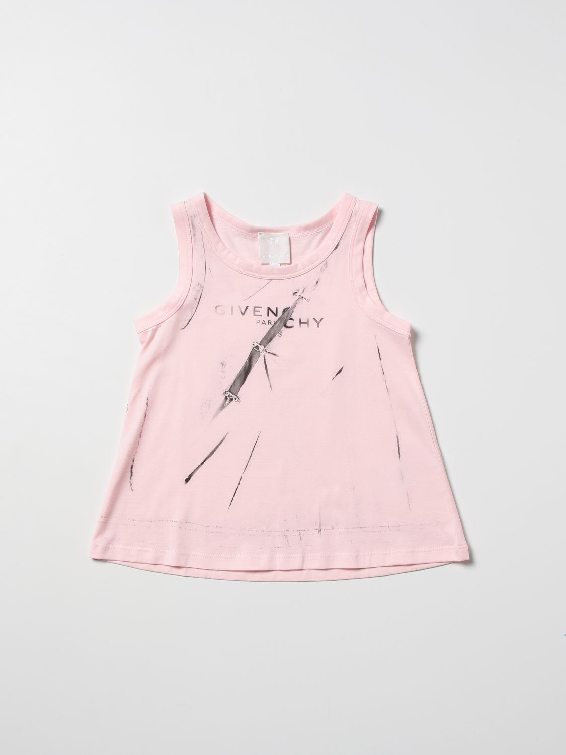 VEST Givenchy: Givenchy cotton tank top with logo pink 1