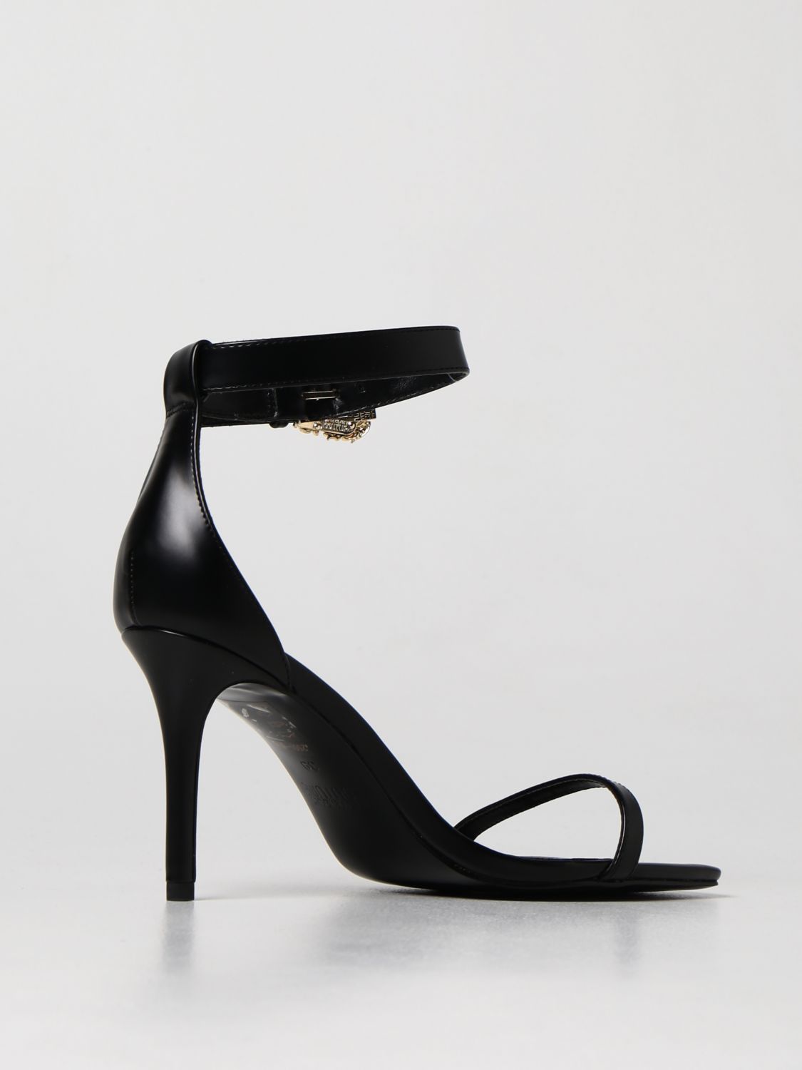 Heeled sandals Versace Jeans Couture: Versace Jeans Couture sandals in synthetic leather black 3