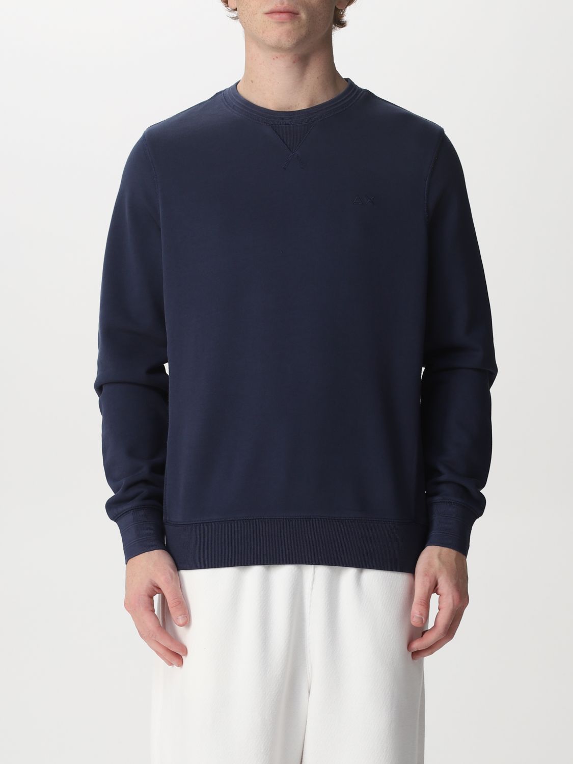 Sweatshirt Sun 68: Sun 68 cotton sweatshirt with embroidered logo navy 1