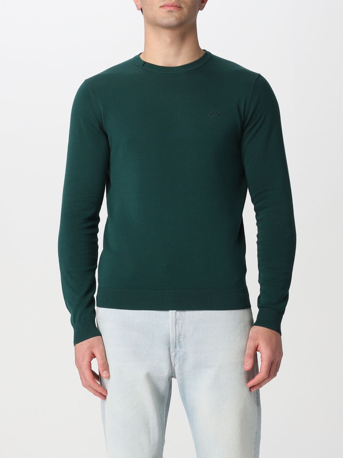 SUN 68: sweater for man - Green | Sun 68 sweater K32101 online on