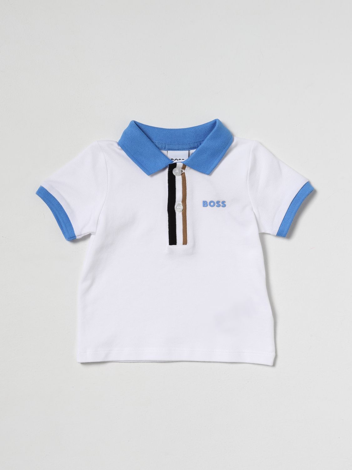 T-shirt Hugo Boss: Polo Hugo Boss in cotone con logo bianco 1