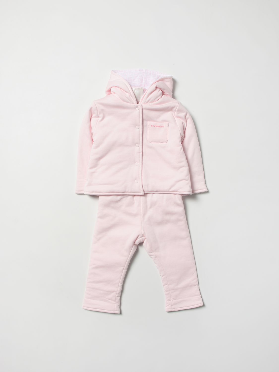 Mono Givenchy: Conjunto chaqueta + pantalón + camiseta con logo Givenchy rosa 1