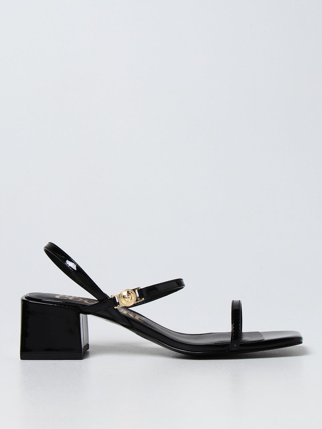 Sandali con tacco Versace Jeans Couture: Sandalo Versace Jeans Couture in vernice nero 1