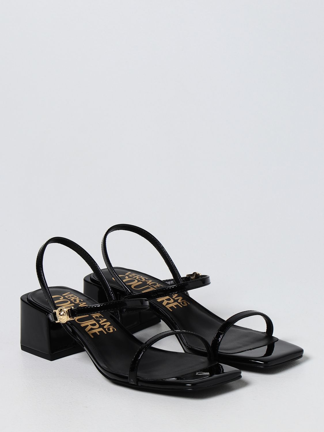 Sandali con tacco Versace Jeans Couture: Sandalo Versace Jeans Couture in vernice nero 2