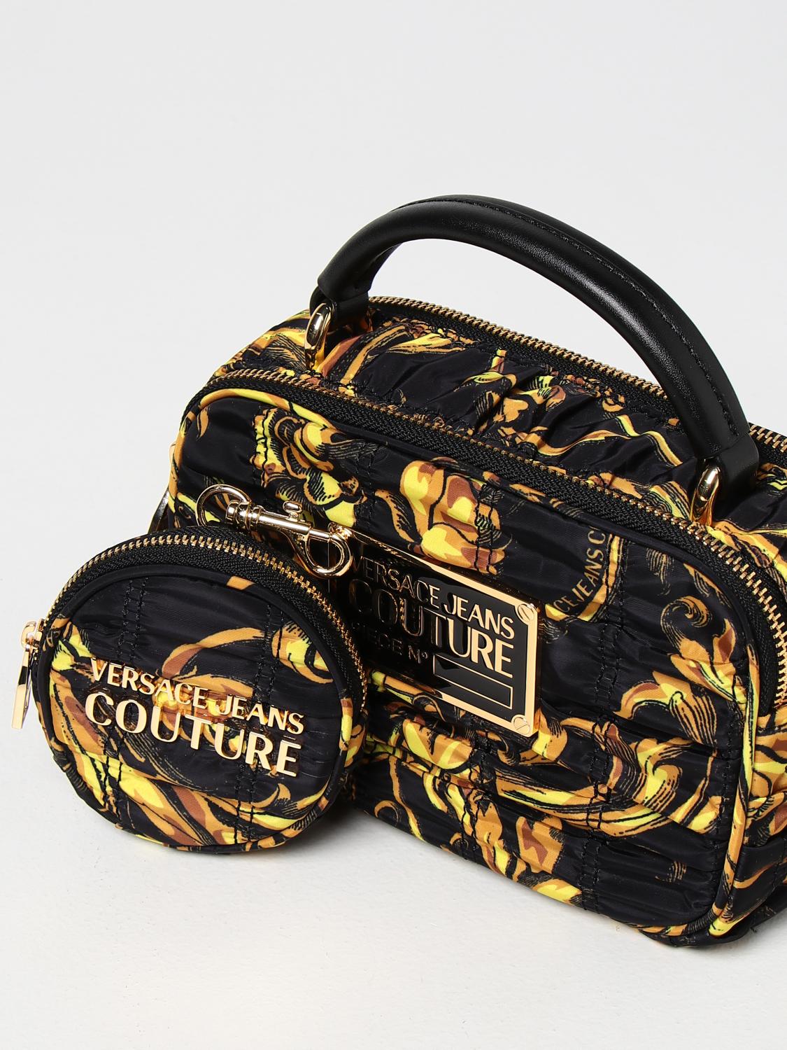 VERSACE JEANS COUTURE bag in Baroque nylon Black Versace Jeans