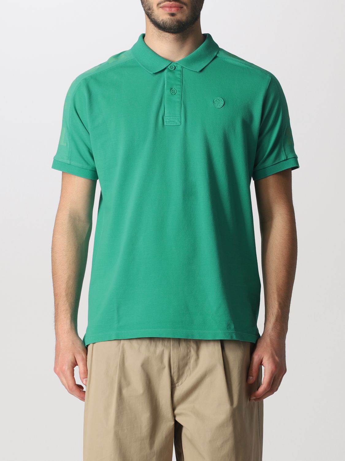 NORTH SAILS: polo shirt for man - Emerald | North Sails polo shirt ...